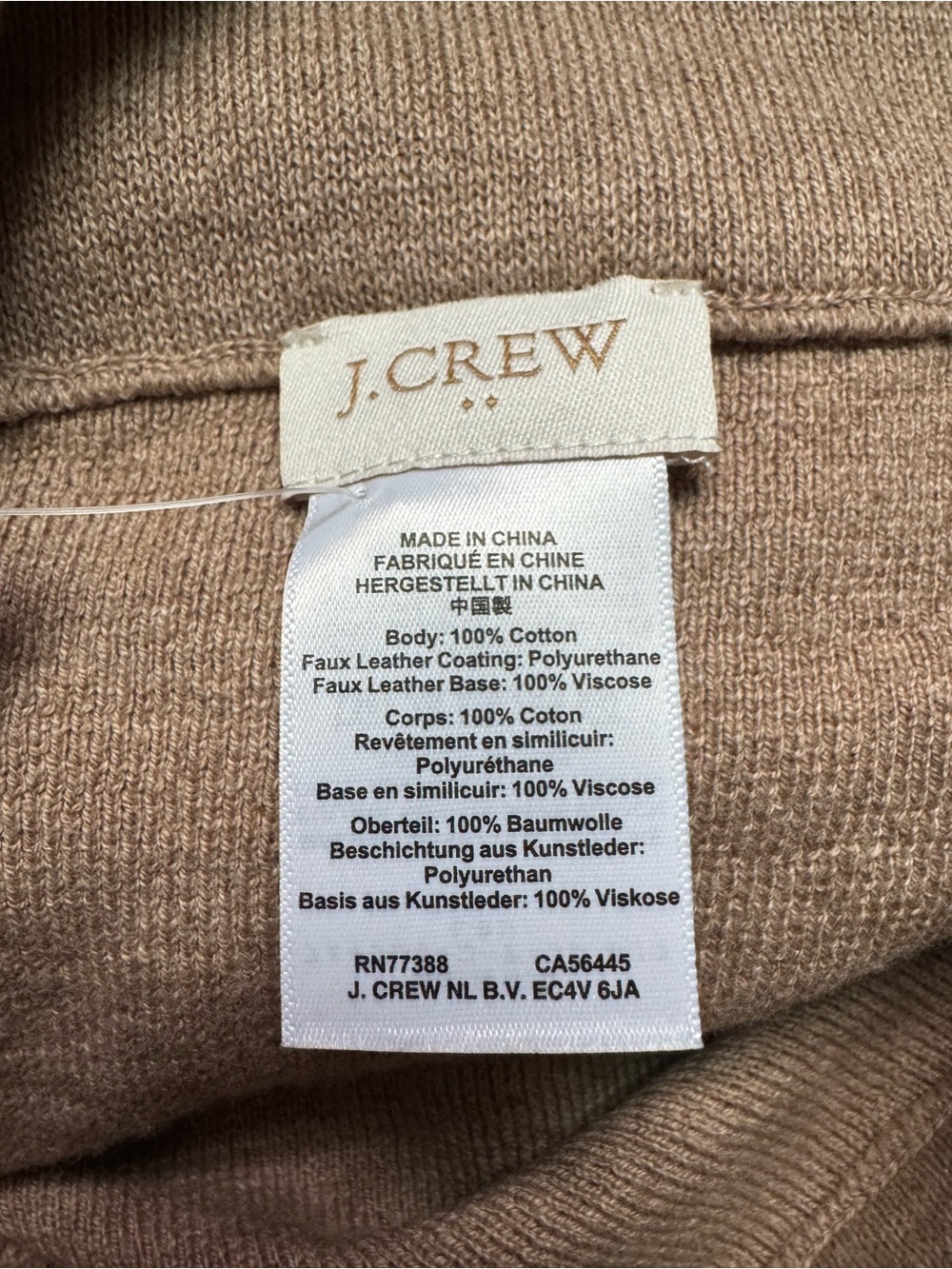 NWT J CREW Faux Leather Trimmed Poncho - Picture 8 of 9